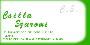 csilla szuromi business card